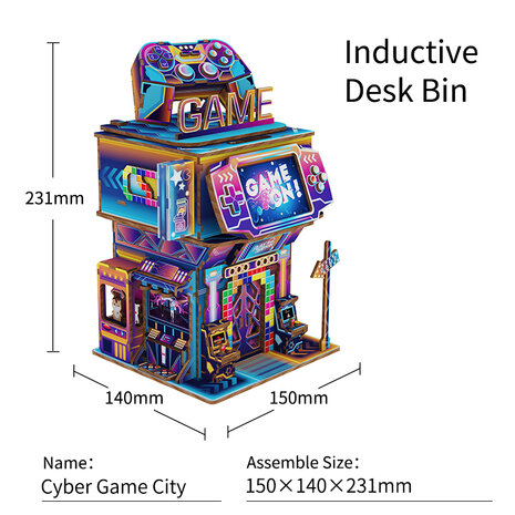 Tonecheer Cyber Game City Desk Bin